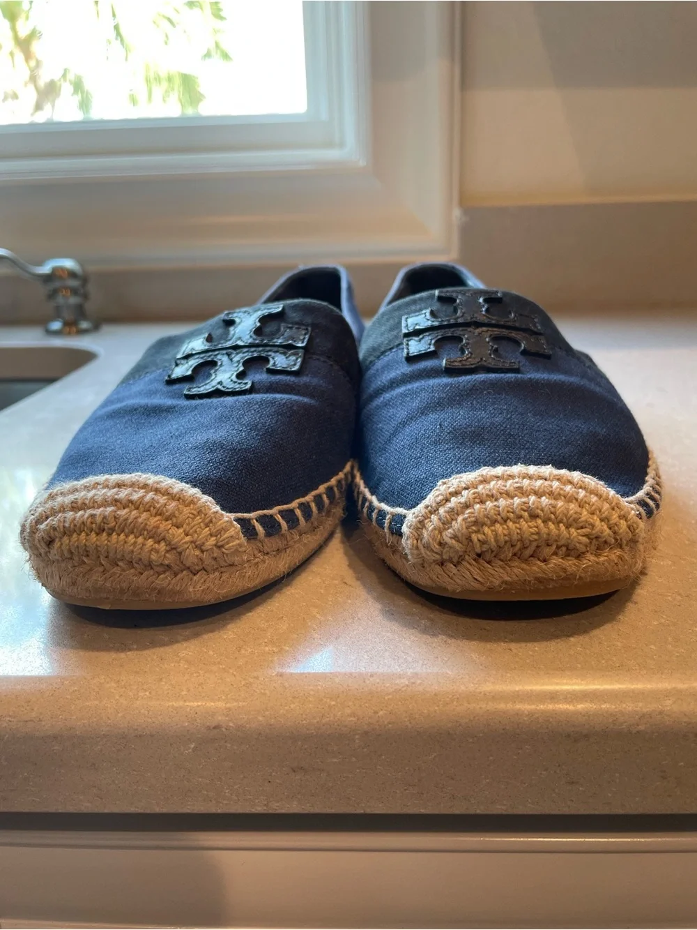 Tory Burch Weston Flat Espadrille | Navy & Black
